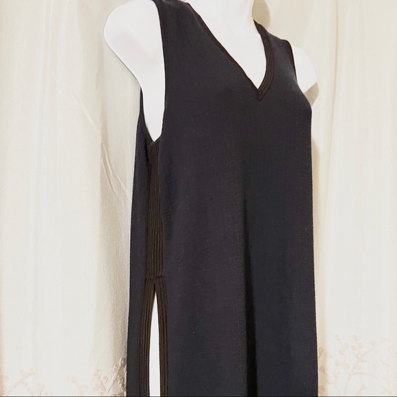 3/$30 🌻 Anthropologie Postmark navy tunic dress with high side slits, Small - Picture 6 of 7